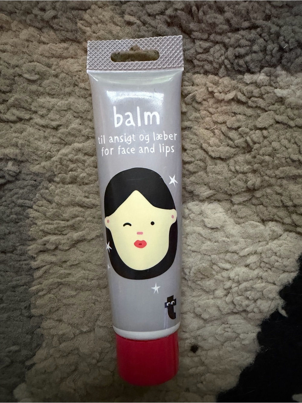 Balm for Face and Lips — Light Gray Tube with Red Cap